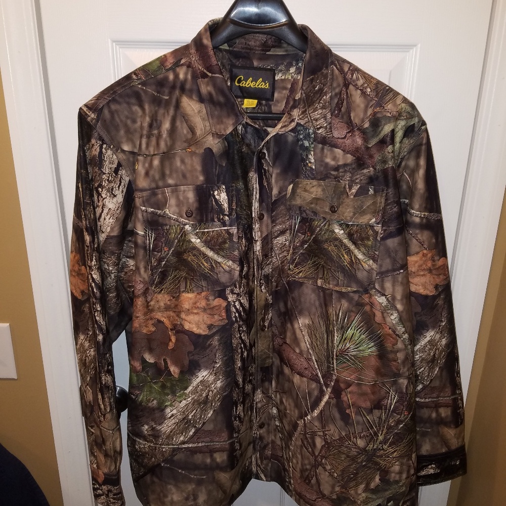 Cabelas button up long sleeve 3xl mossy oak camo